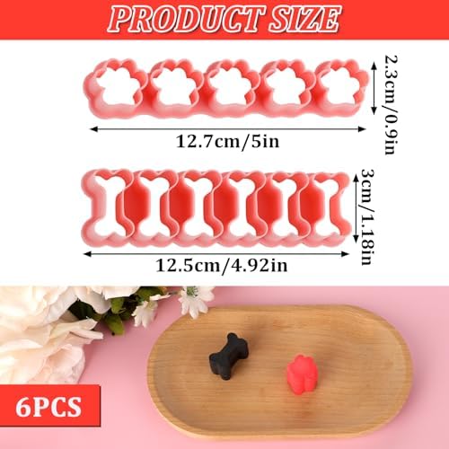 Two-Piece Dog-Themed Mini Cookie Cutters Set for Sampling