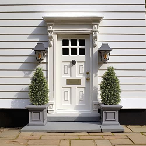 Set of 2 3FT Artificial Cedar Topiary Trees