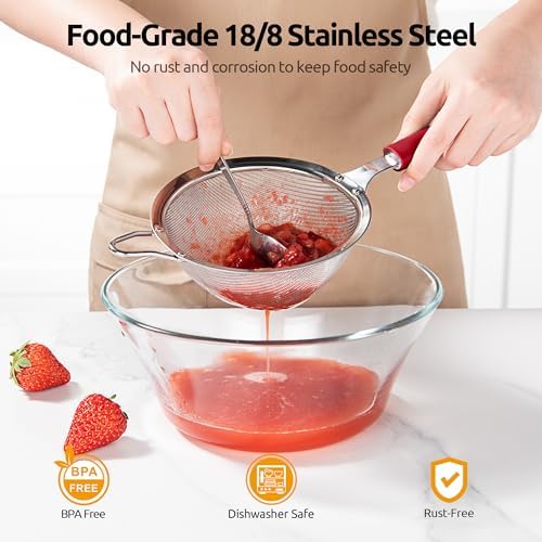 U-Taste Medium Fine Mesh Strainer 188 Stainless Steel