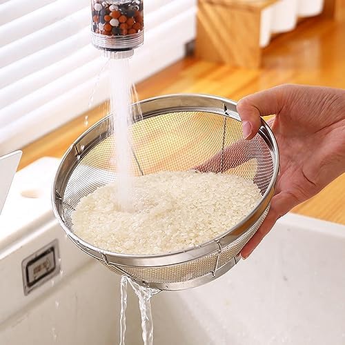 Stainless Steel Rice Sieve Large Capacity Durable Kitchen Tool