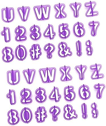 MagicLulu Biscuit Mould Set with 80 Bakery Letters
