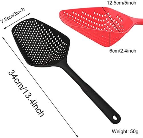 4-Piece Set Kitchen nylon Strainer Scoop Colander RedBlueBlackGreen