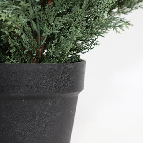 Set of 2 Artificial Cedar Topiary