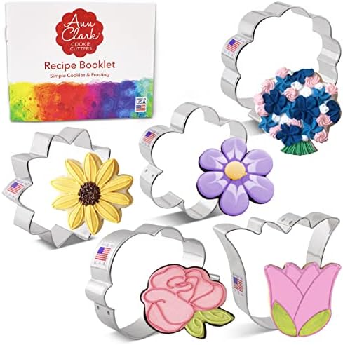 Beautiful Spring Summer Flower Cookie Cutters Set by Ann Clark