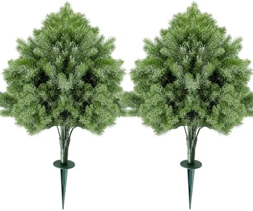 CroBlissful 2-Piece 24 Cedar Tree Topiary Outdoor
