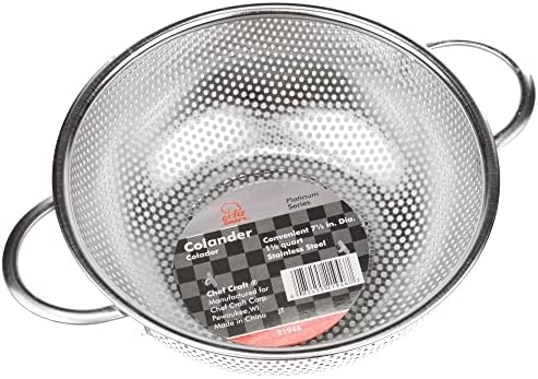 Chef Craft Select Microperforated Colander 15 Quart Stainless Steel