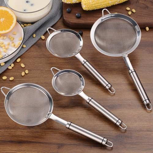 Small Handle Poached Egg Strainer 304 Stainless Steel Kitchen Essential