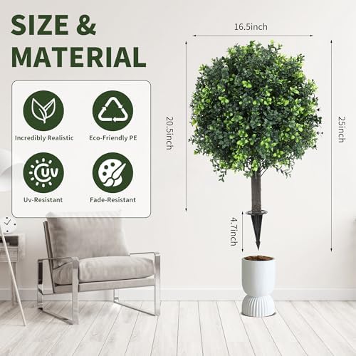 LXNRMHCH Boxwood Topiary Set of 2