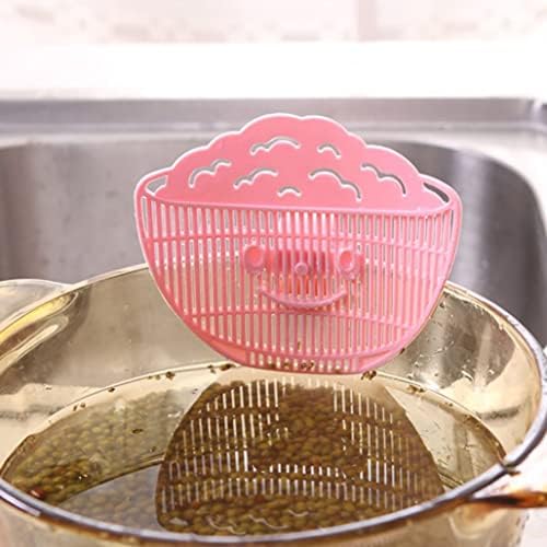 Pink Clip On Strainer for Pots Pans and Bowls