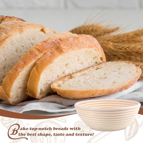 Artisan Sourdough Bread Proofing Basket Set