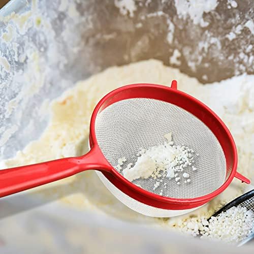 3-Piece Plastic Mesh Strainer with Long Handle