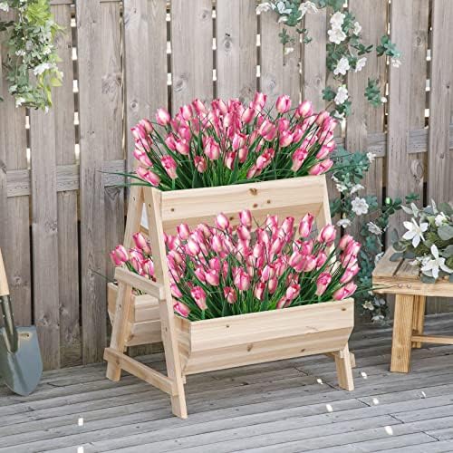 8-Bundle Realistic artificial tulips Outdoor Decor