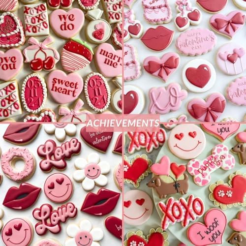 Mini Valentines Day Cookie Cutters Set with 22 Pieces