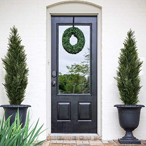 Forty-Foot Spiral Cedar Topiaries for Home Office