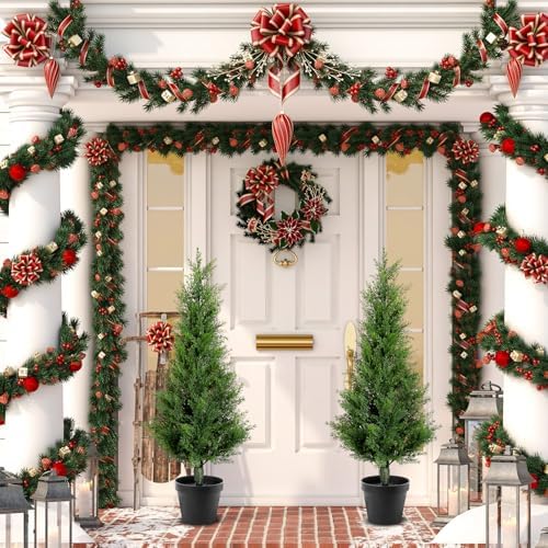 Canlierr Artificial cedar Trees - 4 Set