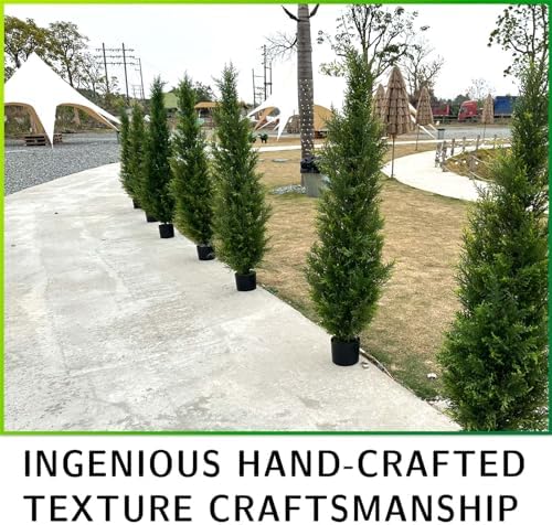 Durable 43ft Potted Cedar Topiary Tree for Indoors Outdoors