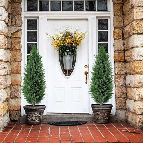 FUBODUN 4ft Outdoor Cedar Tree with Weighted Base