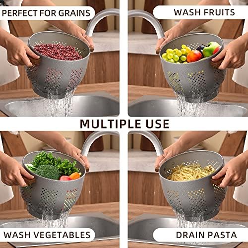 Versatile Metal Colander with Easy Grip Handle Durable and Rust-Resistant