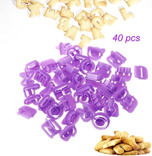 40pc ALPHABET COOKIE CUTTERS - Flexible Biscuit Moulds for Fondant Cakes