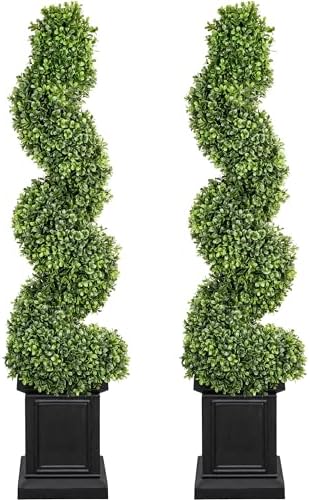Boxwood Spiral Topiary Set of 2 35ft Tall