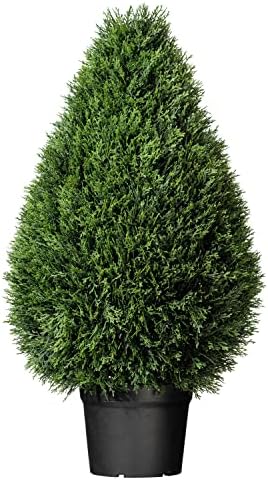 Realistic Cedar Teardrop Topiary