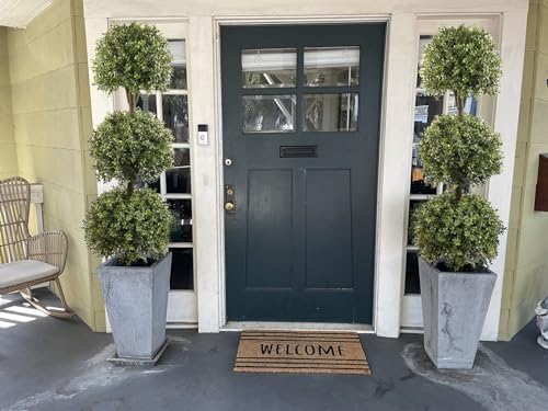 56 Triple Ball Artificial Topiaries 2 Pack UV-Protected Outdoor Plants