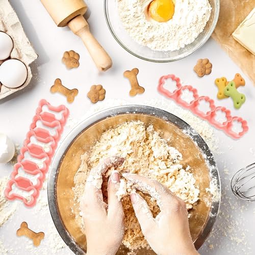 Mini Dog Cookie Cutter Set for Baking Fun Morandi Pink