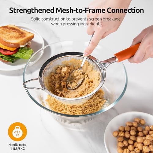 U-Taste 188 Stainless Steel Mesh Strainer Heavy Duty for Kitchen Needs