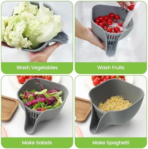 24 QT Silicone Colander Strainer
