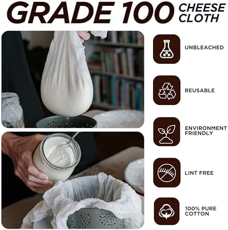 Cheese Cloth 100 Organic Non-Toxic 45x40 inches Premium Quality