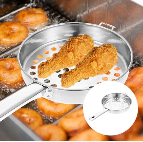 Hemoton Stainless Steel Colander with Long Handle
