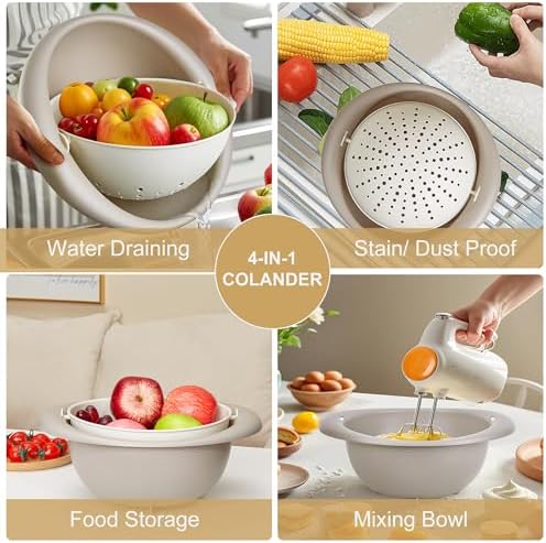 VECELO 2-in-1 Colander Set