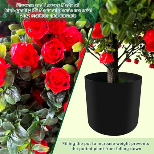 Stunning Tall LavenderRose Topiary Ball Potted Bushes for Home Garden