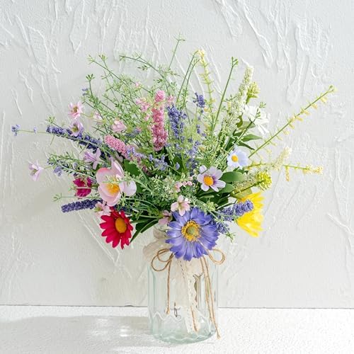 LUEUR Fake Silk Daisy Flowers