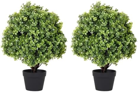 THE BLOOM TIMES 2ft Boxwood Topiary Ball Set
