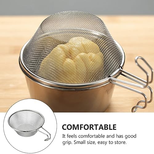2-Piece Large Glass Collapsible Colander Strainer for Cooking Tea