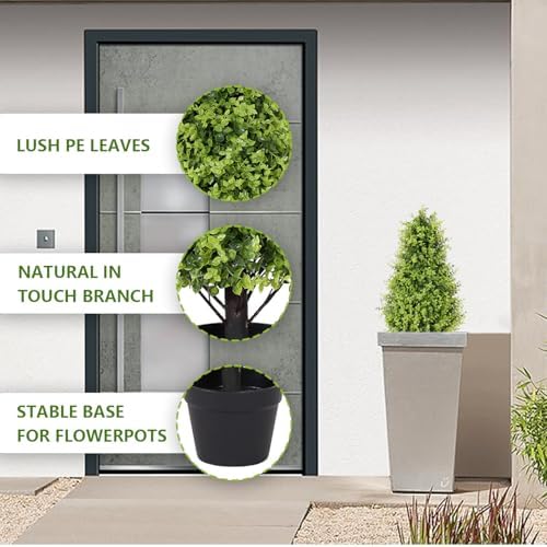 Realistic Boxwood Outdoor Topiaries