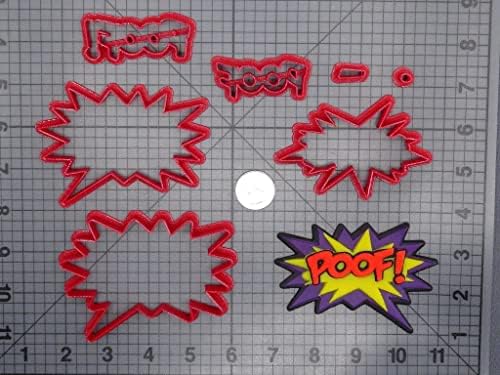POOF Action Word Bubble 266-D676 Cookie Cutter Set