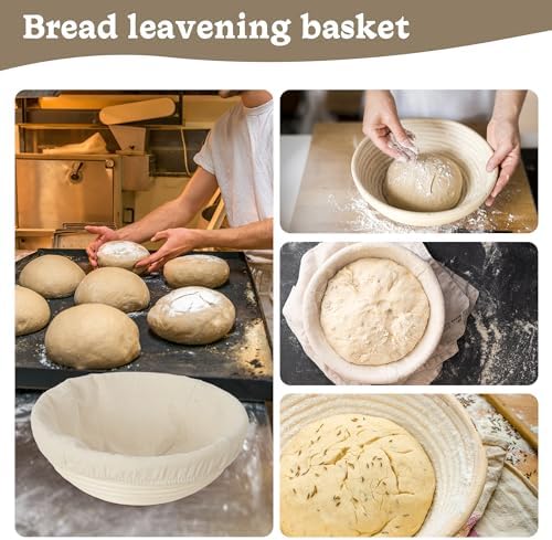 Nisorpa Banneton 4-Piece Sourdough Proofing Basket Set