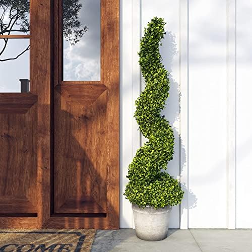 Barnyard Designs Artificial Boxwood Topiary Trees 48 Spiral 2 Trees