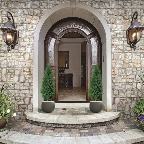 FUBODUN 4ft Outdoor Cedar Tree with Weighted Base