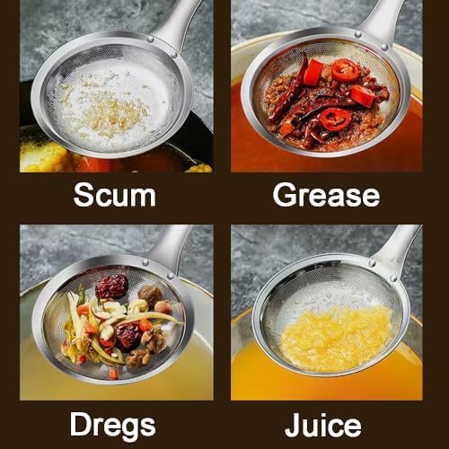 Beyonddraw Fine Mesh Stainless Steel Colander Spoon Hands-Free Cooking