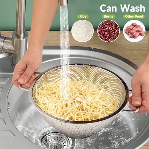 3QT stainless steel colander lifetime guarantee easy to clean