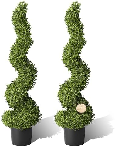 Barnyard Designs Artificial Boxwood Topiary Trees 48 Spiral 2 Trees