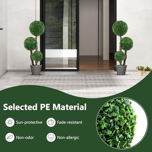Artificial Boxwood Topiary Tree with 3 Ft Height