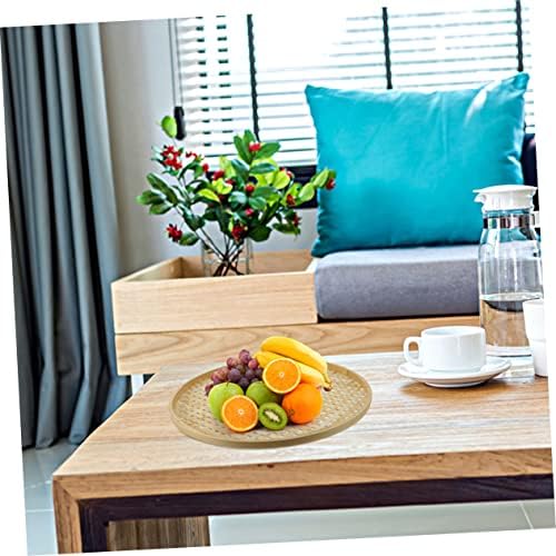 3-Piece Natural Weaving Colander Baskets Traditional Chinese Snack Sieve Storage Baskets