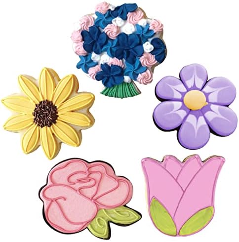 Beautiful Spring Summer Flower Cookie Cutters Set by Ann Clark