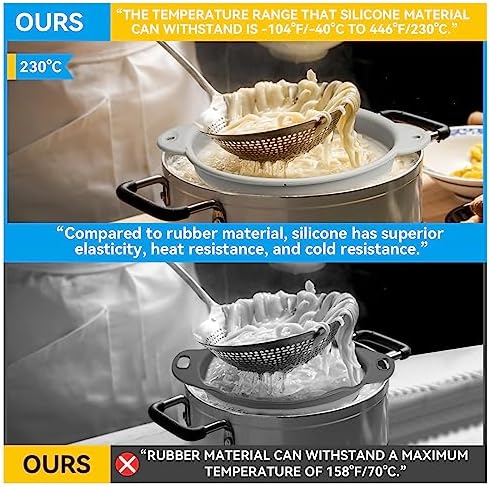 Durable Collapsible Silicone Colander for Kitchen