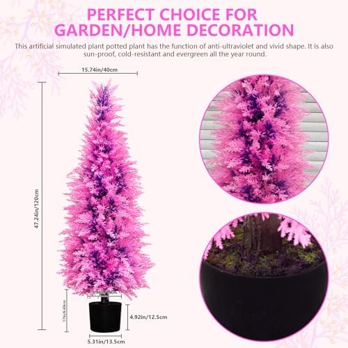 Artificial Cedar Topiary Trees