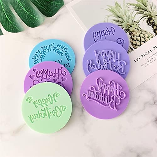 Aggert Silicone Bake Molds Happy Birthday Pattern 2Pcs